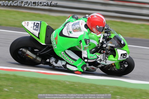 2009-05-09 Monza 1782 Superbike - Qualifyng Practice - Luca Scassa - Kawasaki ZX 10R